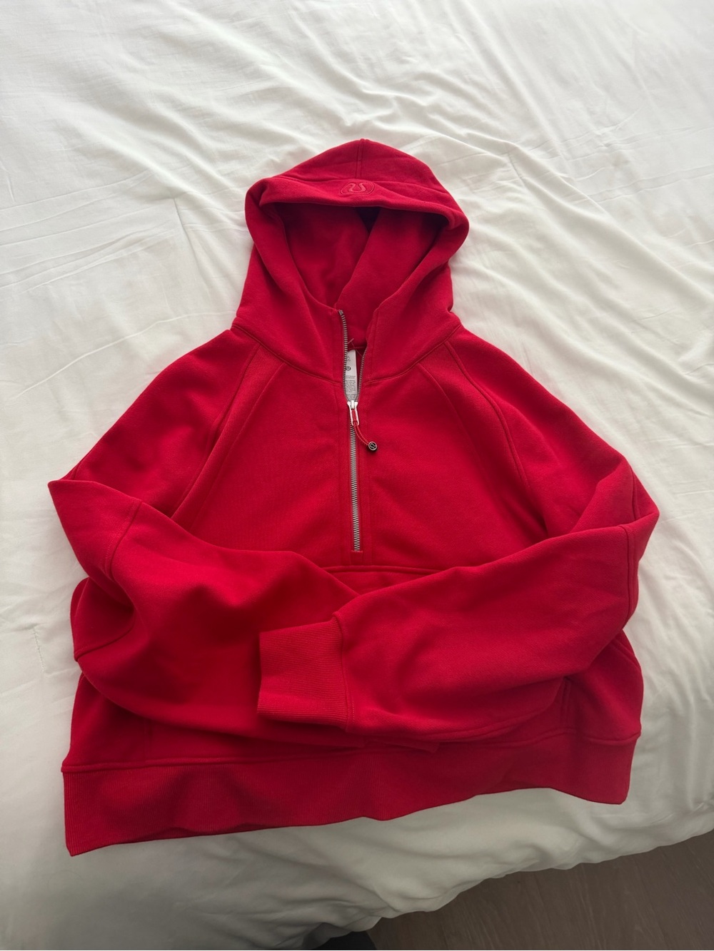 lululemon Red oversized scuba half zip - Picture 2 of 6